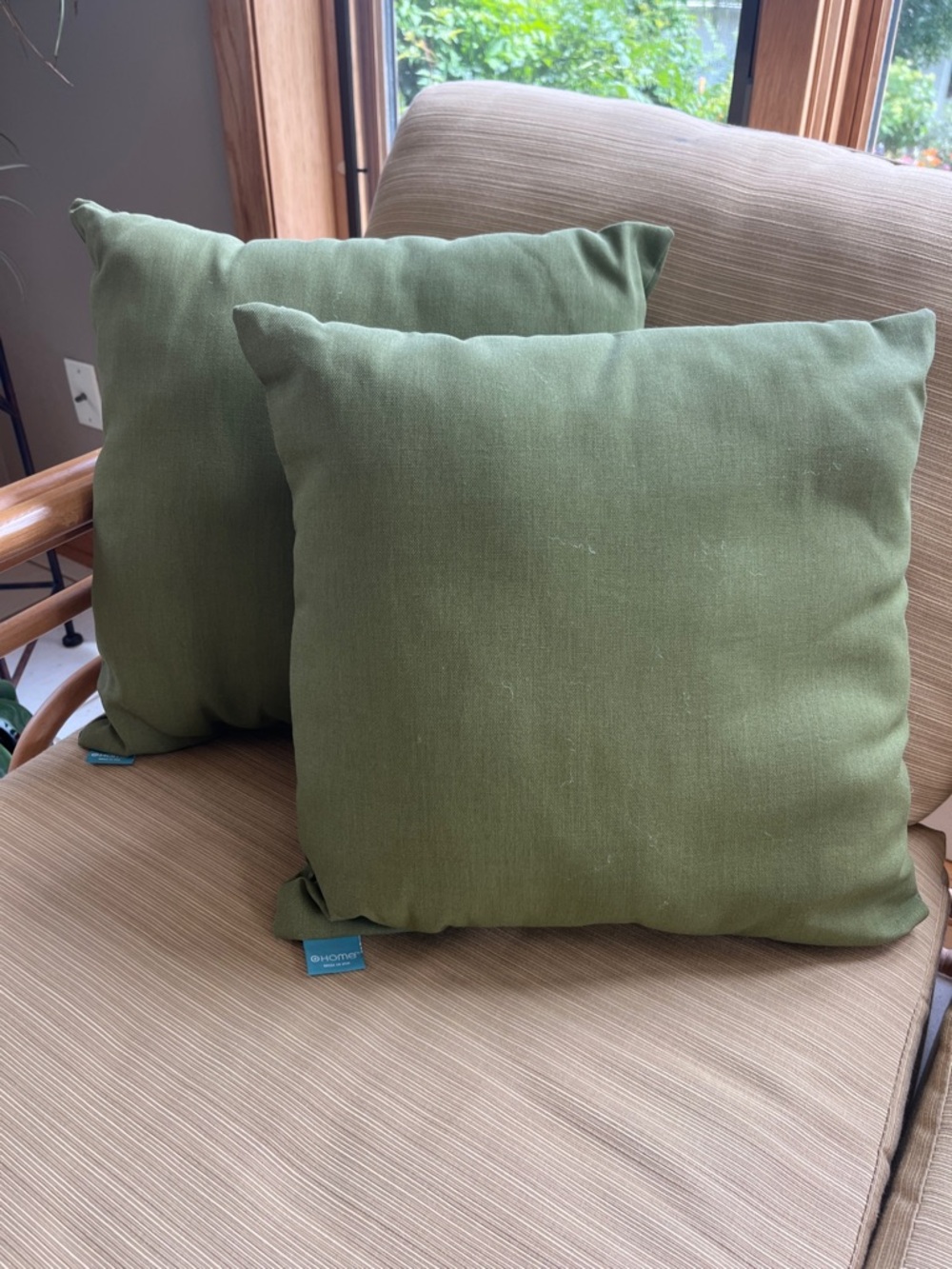 Target Home Outdoor Accent Pillows 2 Olive Green